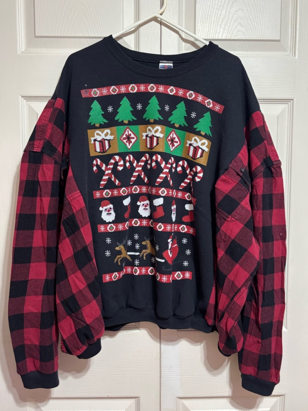 Upcycled “Ugly Christmas Sweater” Sweatshirt